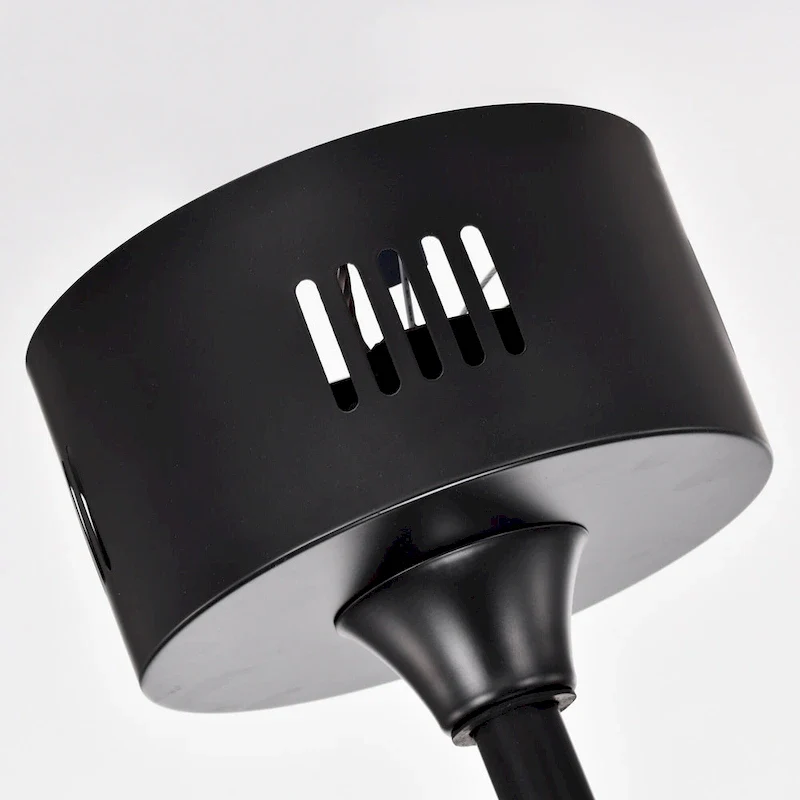 Hamza Matte Black 28-Inch Reversible 3-Blade LED Fandelier Ceiling Fan with Remote