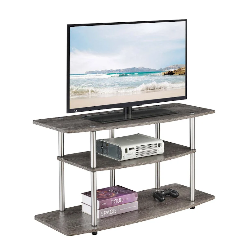 Convenience Concepts Designs2Go No Tools 3 Tier Wide TV Stand