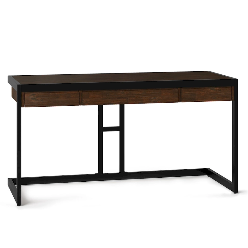 WYNDENHALL Cecilia Solid Acacia Wood Industrial Office Desk