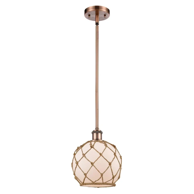 Innovations Lighting Farmhouse Rope 8  Wide Mini Pendant