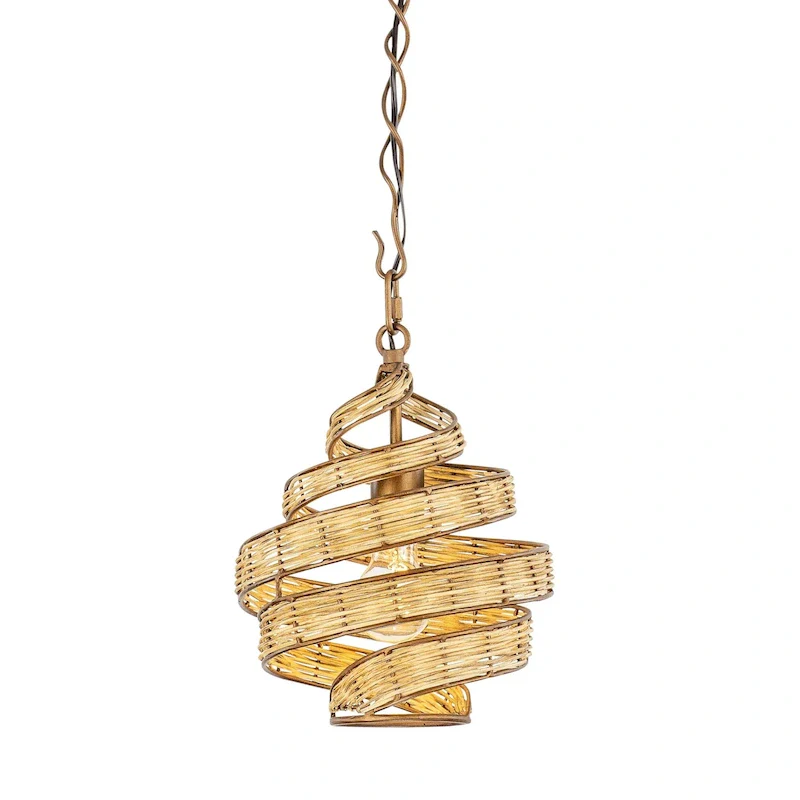 Flow Hand-Crafted Recycled Steel 1-Light Mini Pendant