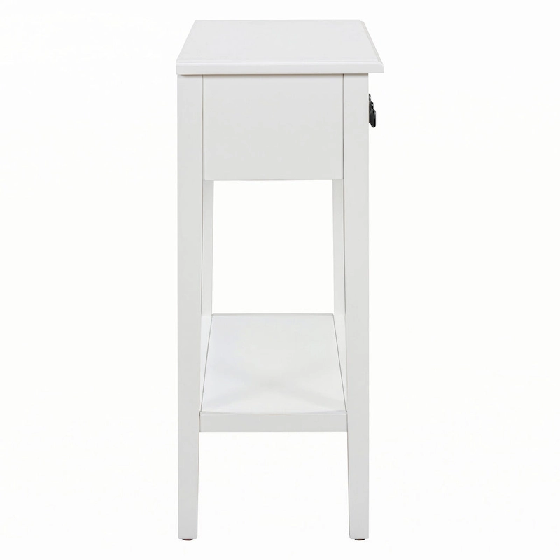 Entryway Table with 2 Drawers(White)