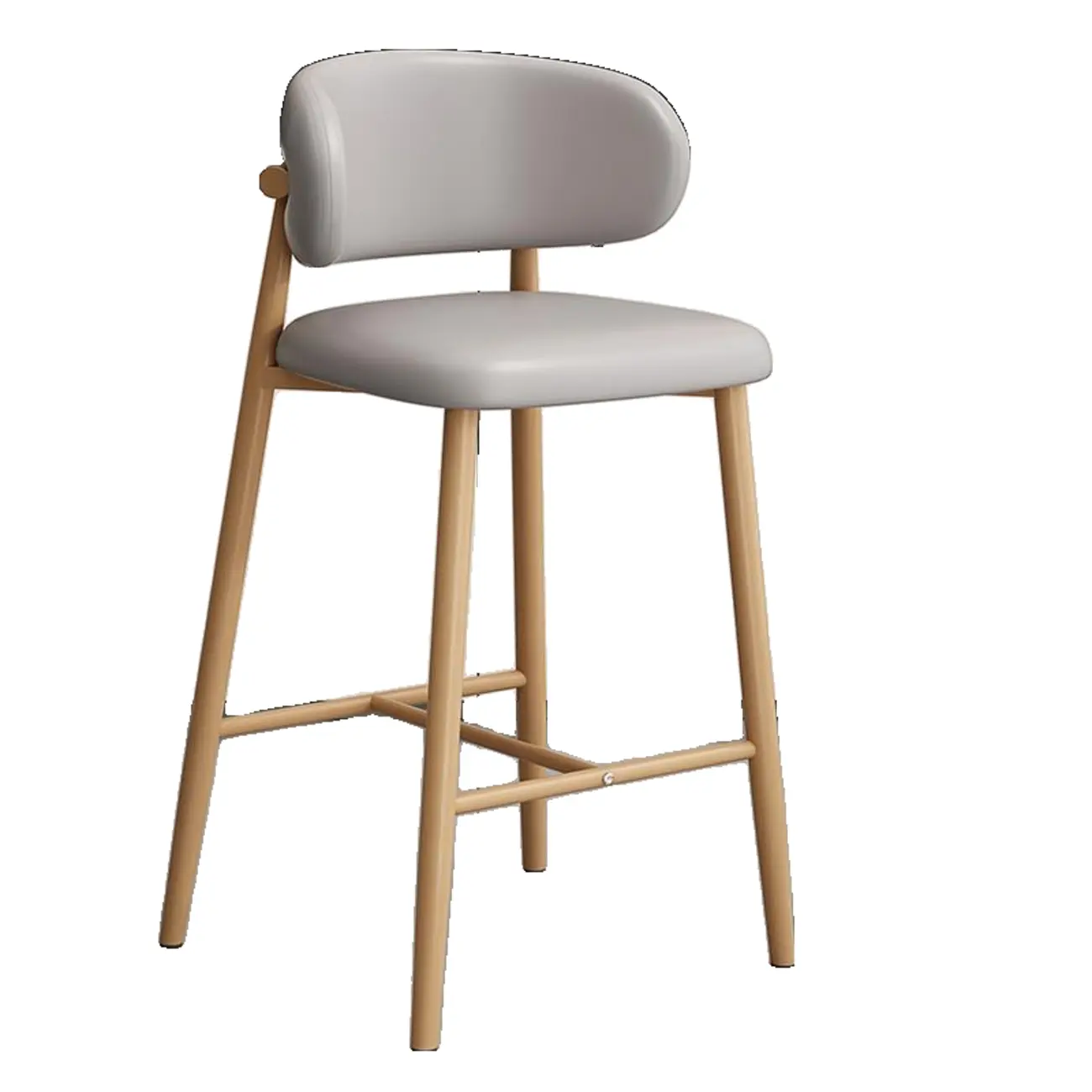 Modern Upholstered Low Back Counter Height Bar Stools