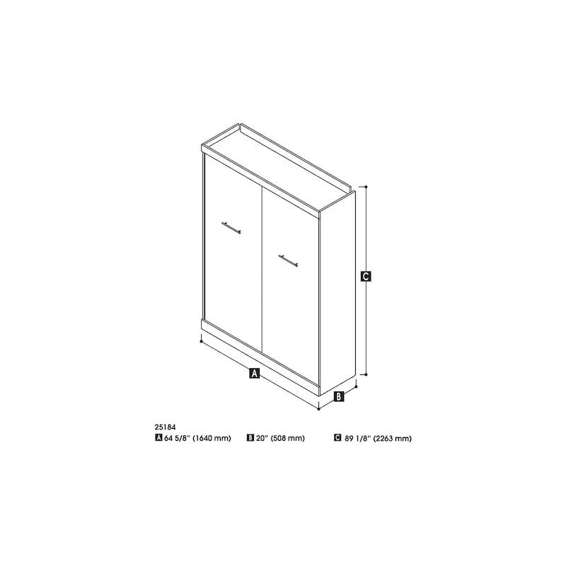 65W Queen Murphy Bed, Space-Saving Wall Bed