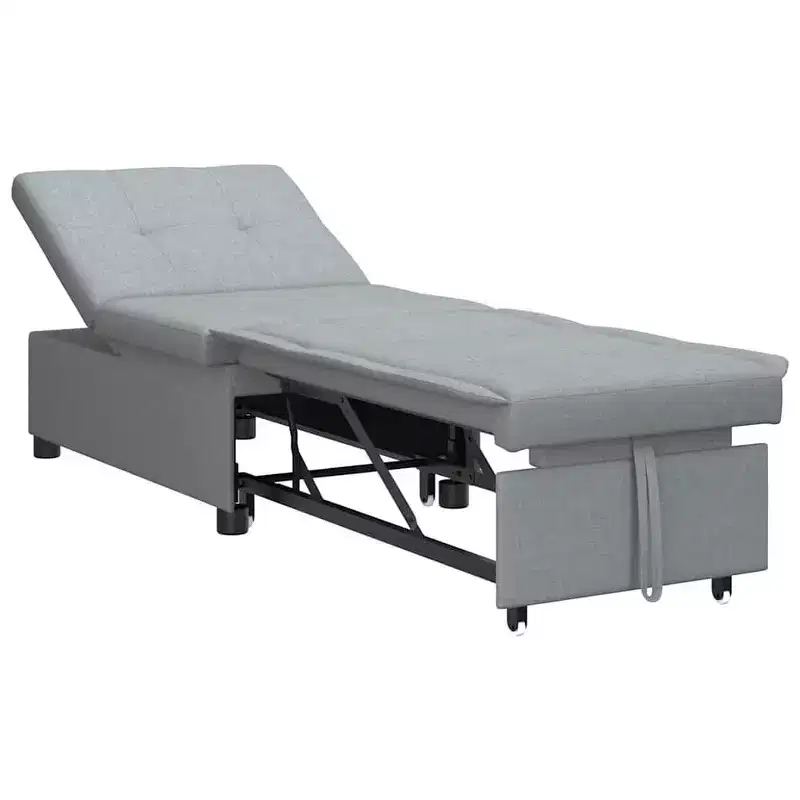 vidaXL Sofa Bed Light gray 194 x 67 x 37 cm fabric