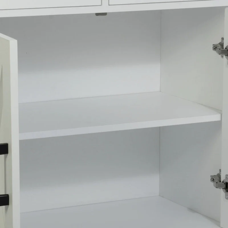 3-Drawer Sideboard Storage Cabinet with X-Detail Doors