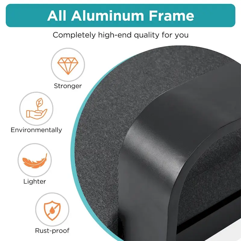 3 Pieces Aluminum Patio Furniture with Cushion and Coffee Table