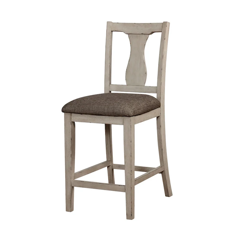 Merichleri Rustic Antique White Wood 5-Piece Counter Height Dining Set by Copper Grove