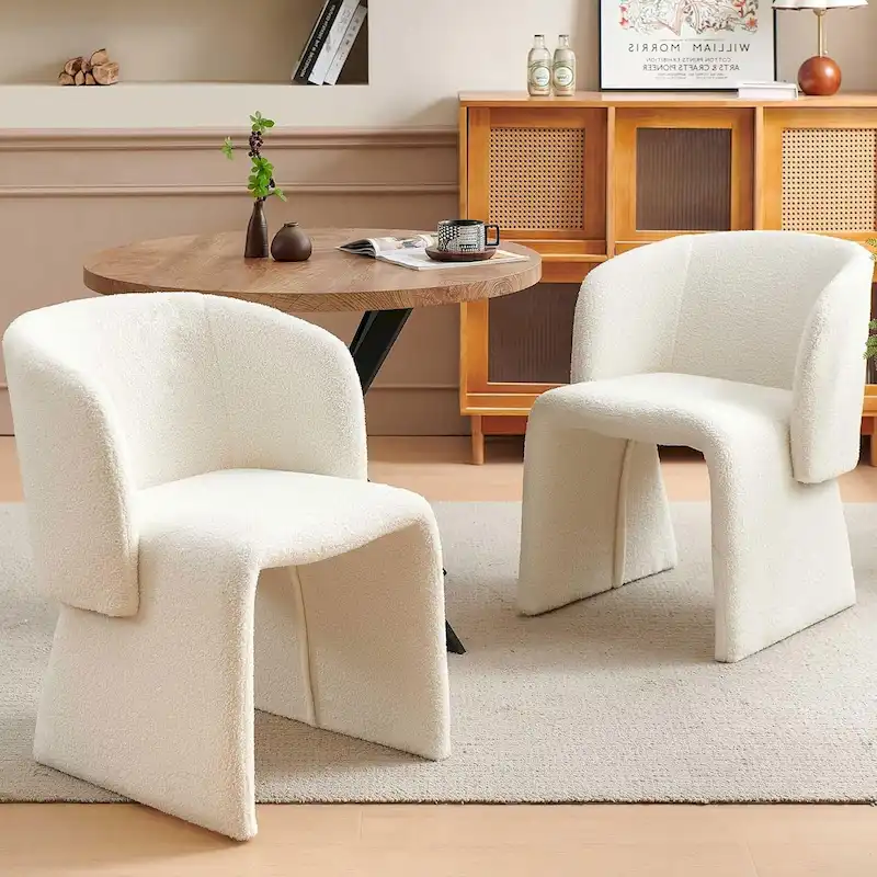 Barrel Dining Sofa Chairs Upholstered-Fully Wrapped