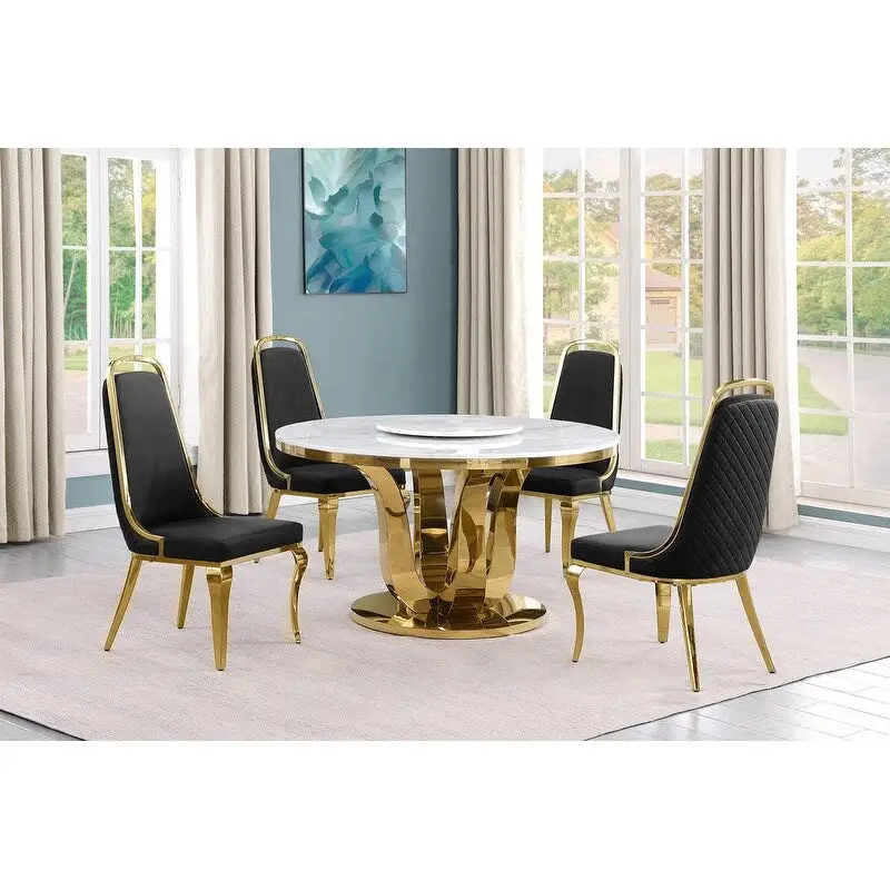 Best Quality Furniture D325-SC314-7 5 Piece Round Dining Set