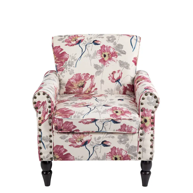 Living Room Armchair with Nailhead Trim - 29.9 W x 29.9 H x 32.9 D