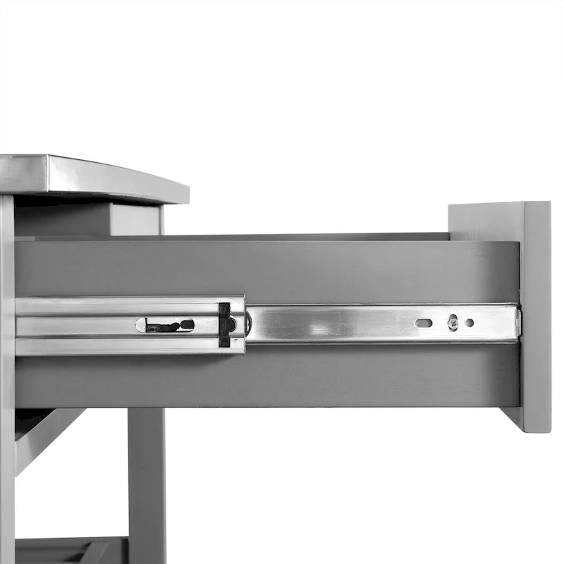 Crosley Chloe Stainless Steel Top Kitchen Island/Cart - 37H x 42W x 20D