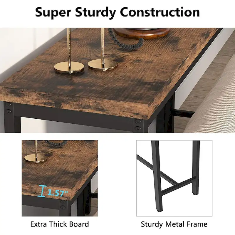 70.9 inch Extra Long Console Table Behind Sofa Couch, Narrow Entryway Table