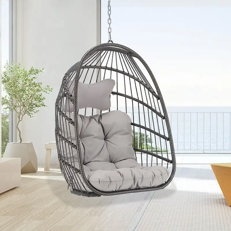 Indoor Luxury Hanging Egg Chair Without Stand, 350 lbs Outdoor Egg Chair, Egg Swing Chair Without Stand