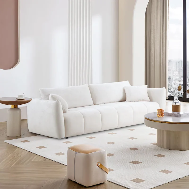 3 Seater Upholstered Fabric Sofa for Living Room