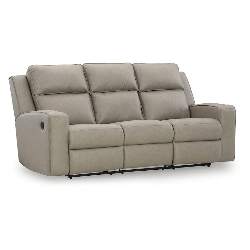 Signature Design by Ashley Lavenhorne Pebble Reclining Sofa with Drop Down Table - 87W x 42D x 43H
