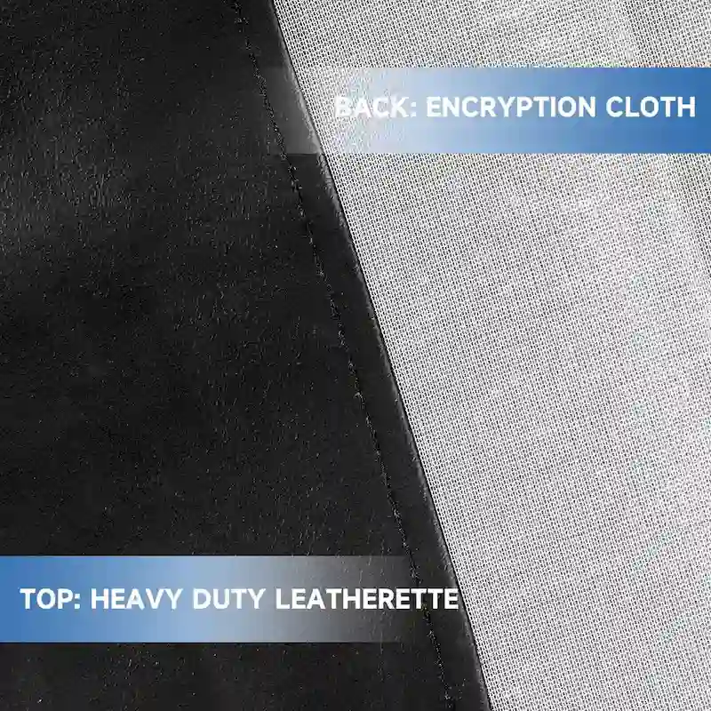 7ft/8ft/9ft Heavy Duty PU Leatherette Billiard Pool Table Cover - Black
