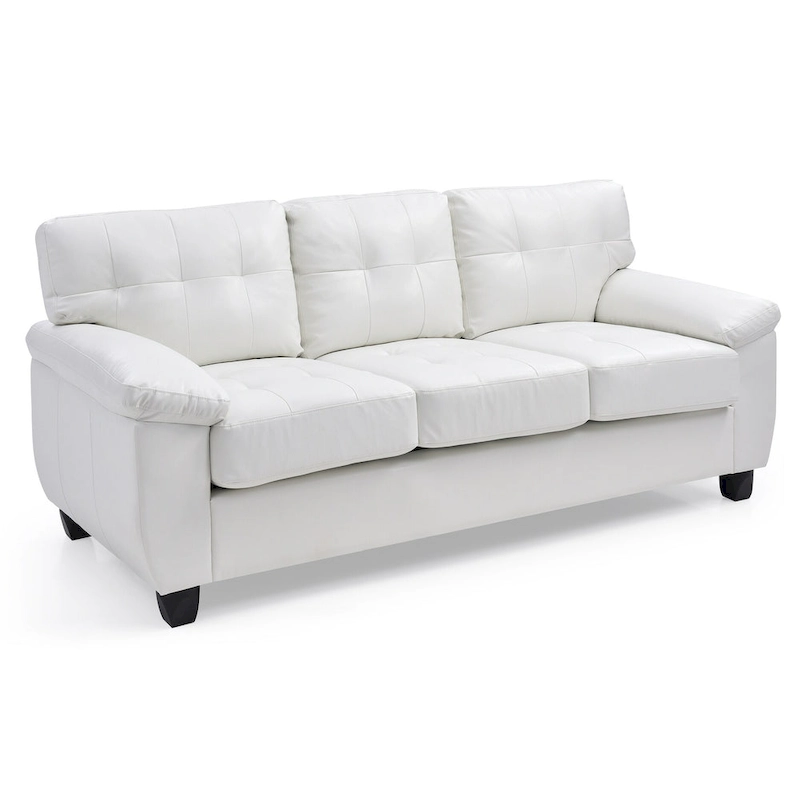 Gallant 78 in. W Flared Arm Faux Leather Straight Sofa - 33L x 78W x 35H