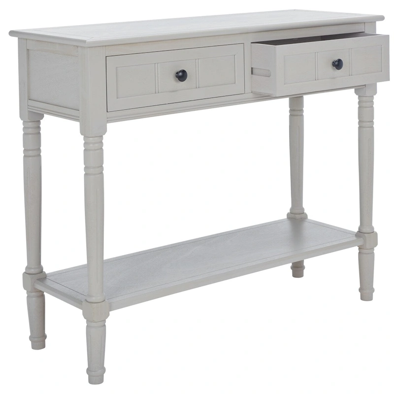 SAFAVIEH Camilla Grey 2-Drawer Console Table - 35.8 x 13.8 x 29.5 - 36Wx14Dx30H