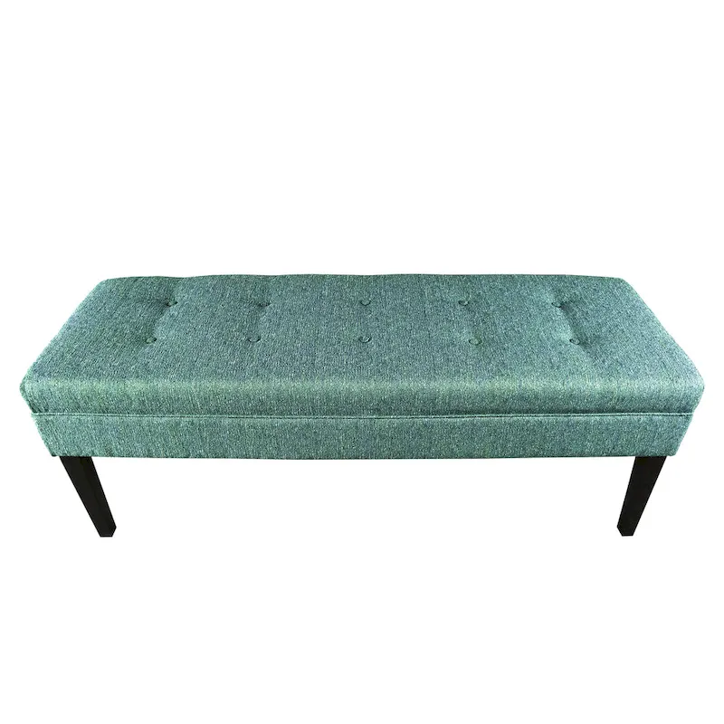 Kaya Button Tufted Upholstered Long Bench