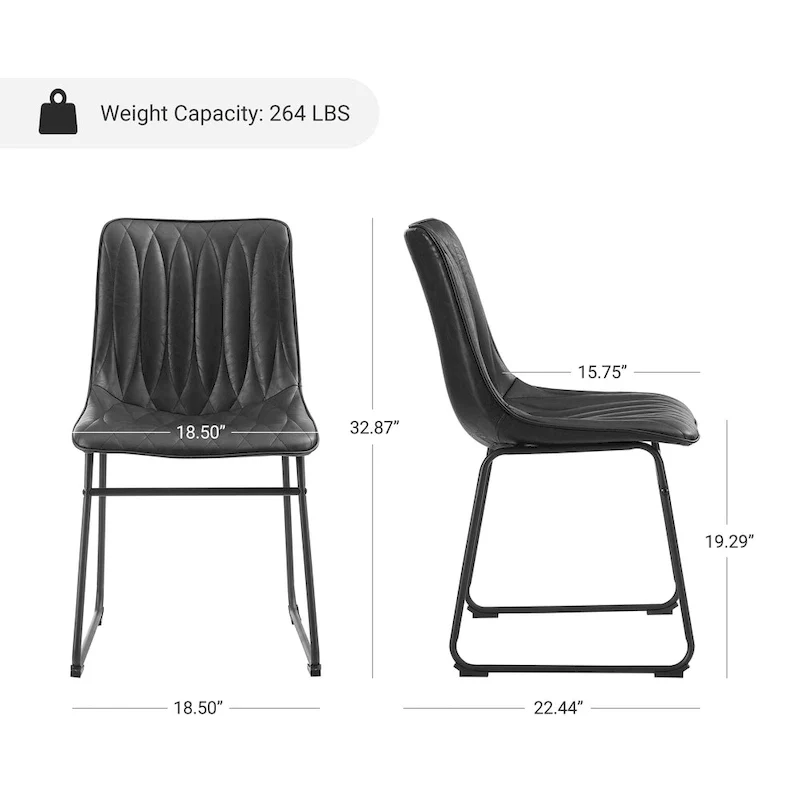 Faux Leather Dining Chair (Set of 2)