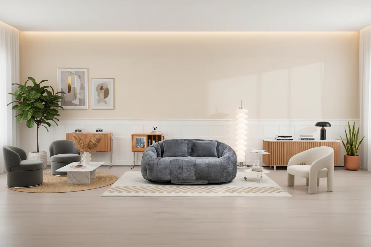 Adult Bean Bag Chair - Multi-Color Lazy Sofa