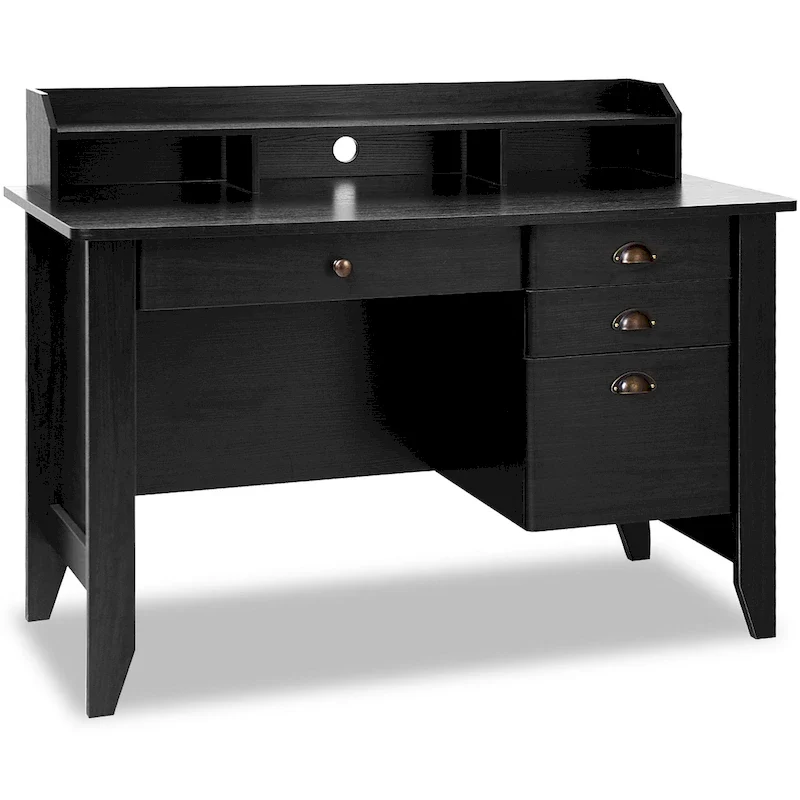Wooden Computer Writing Desk Office Study Table with Drawers