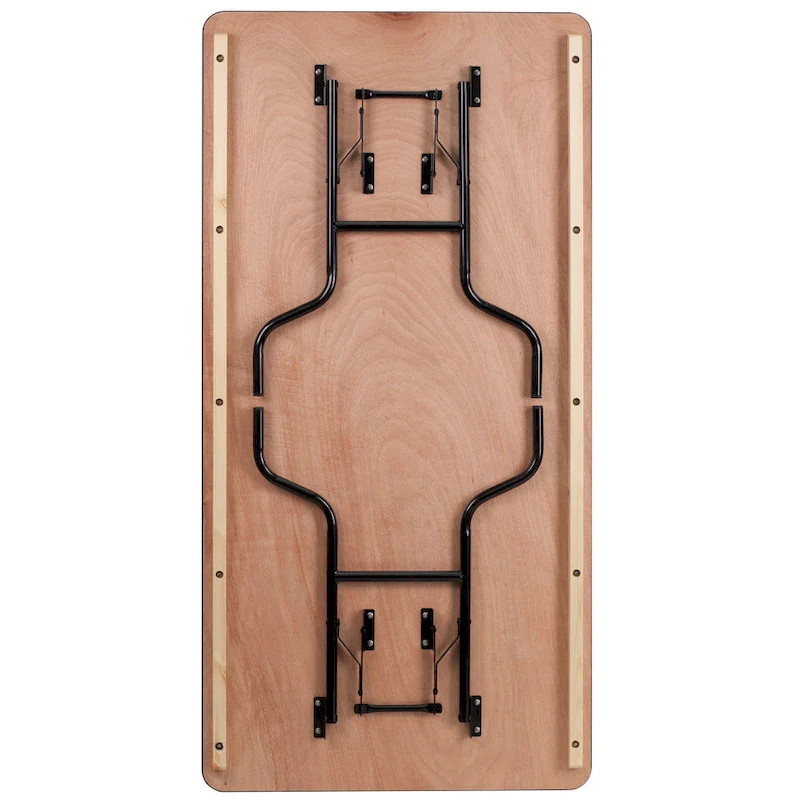 6-Foot Rectangular Wood Folding Table