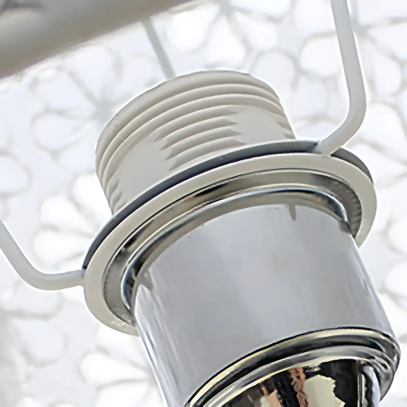 2-Light Silver Swing Arm Fabric Shade Wall Light