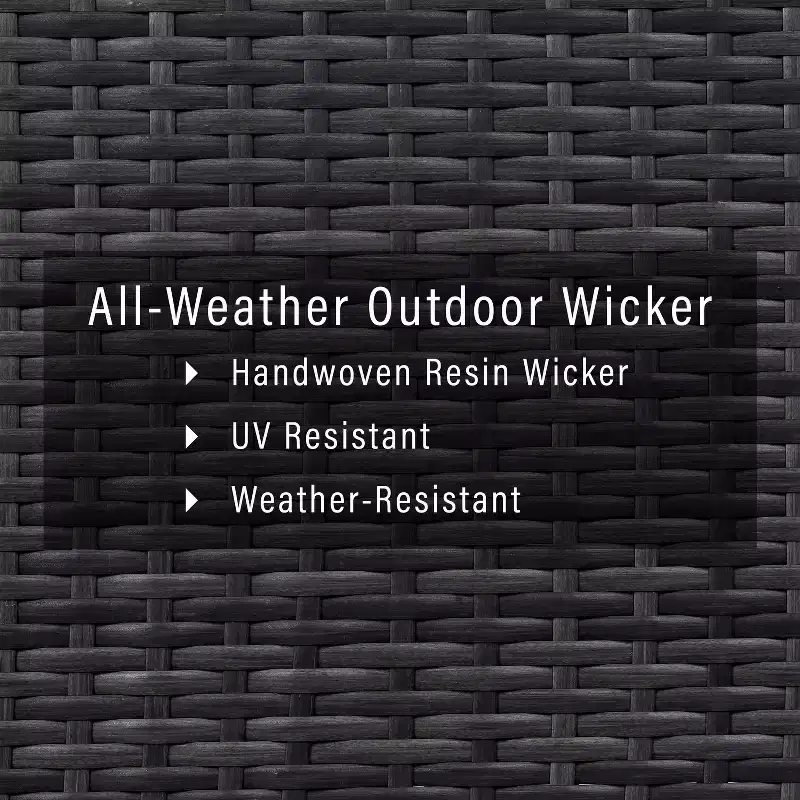 HomeStock Beaufort Outdoor Wicker Table - Brown