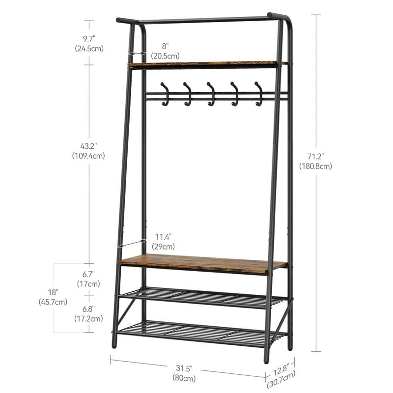 Simple hallway rack