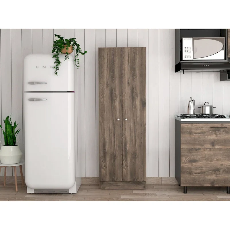 Storage Cabinet, Five Shelves, Dark Brown / Black Wengue Finish, High quality and durable