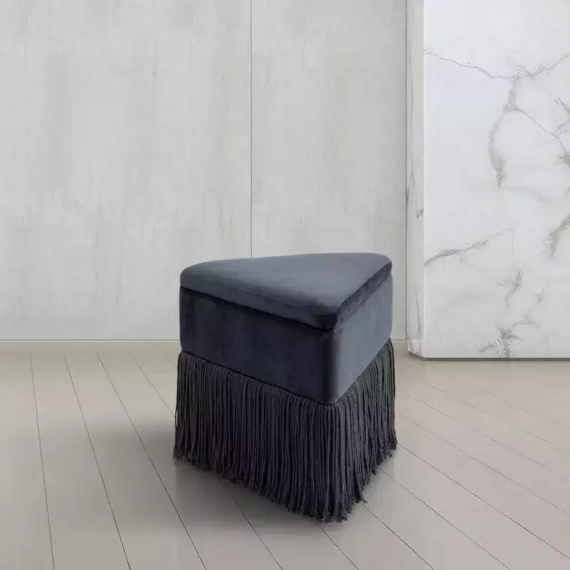 Meridian Furniture,Trivoli Velvet Ottoman/Stool