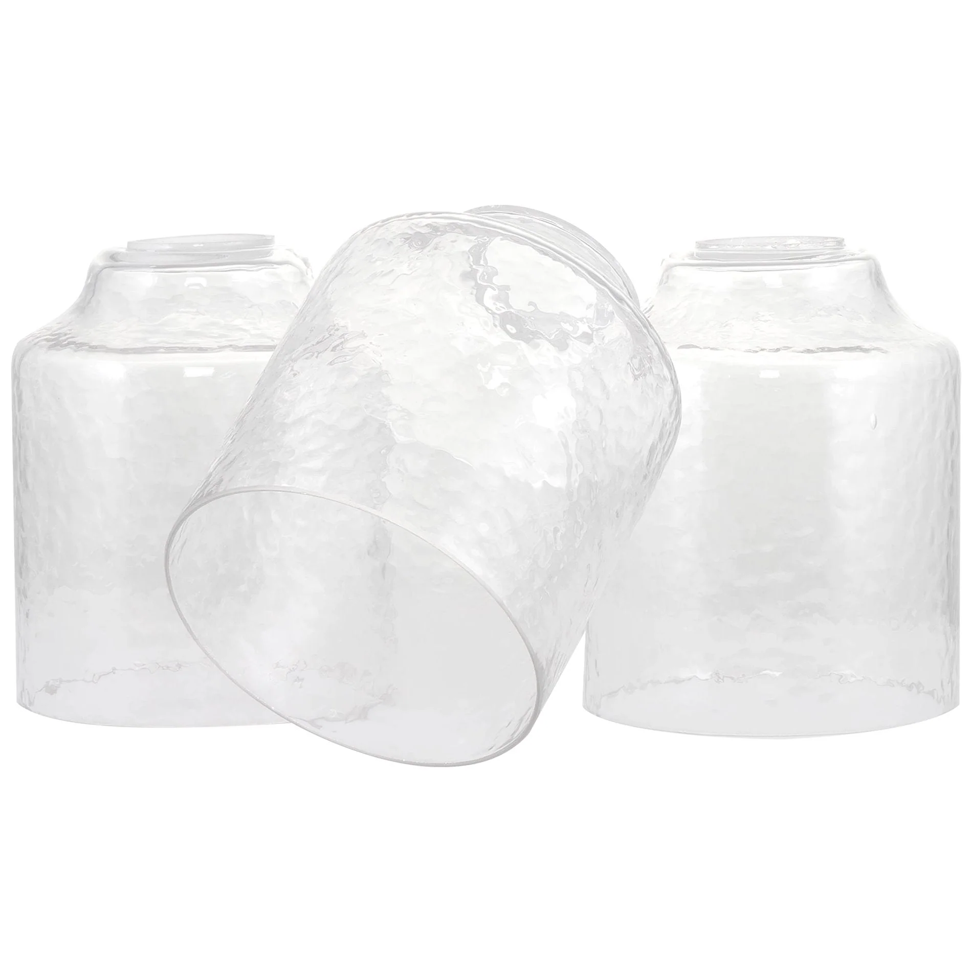 Caspian 6 Hammered Glass Shades / Replacement Glass, 3-Pack