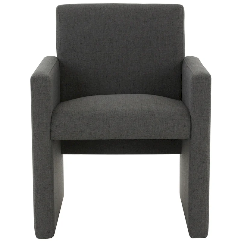 SAFAVIEH Couture Gunna Linen Arm Chair - 26 W x 25 D x 33 H - 26Wx25Dx33H