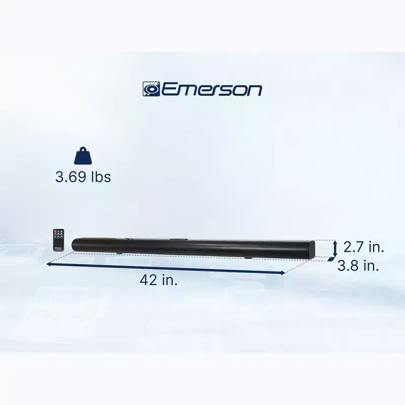Emerson EHS-2003 42-inch TV Soundbar with Bluetooth, Black