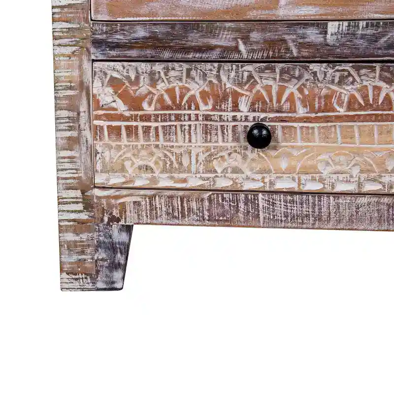 Solid Wood Freestanding Wardrobe Cabinet - N/A