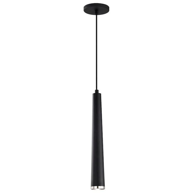 Melrose 12 Watt 16  LED Pendant Matte Black and Brushed Nickel Finish