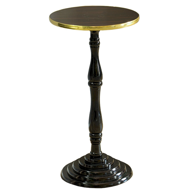 Round Wooden Side Table, Living Room Accent Pedestal End Table - Modern Furniture, Decorative Stand, Small Space Solution