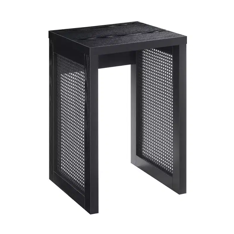 Breighton Home Northfield Weave End Table in Black/Black