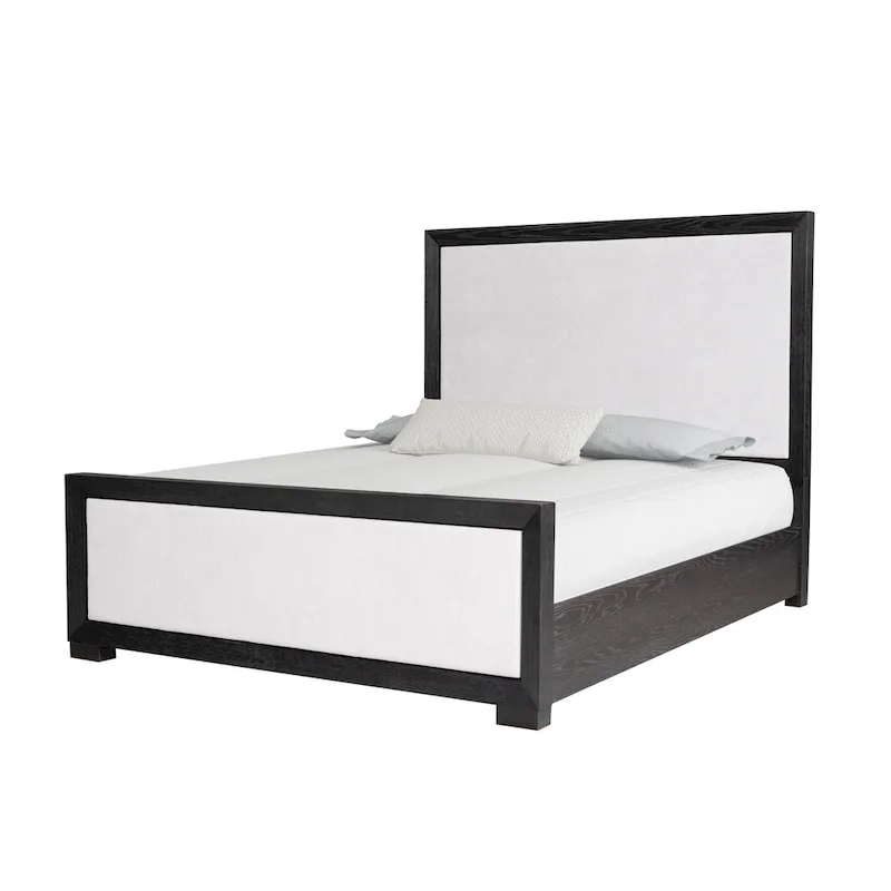 Furniture of America Durem II Modern Classic Solid Wood Fabric Panel Bed