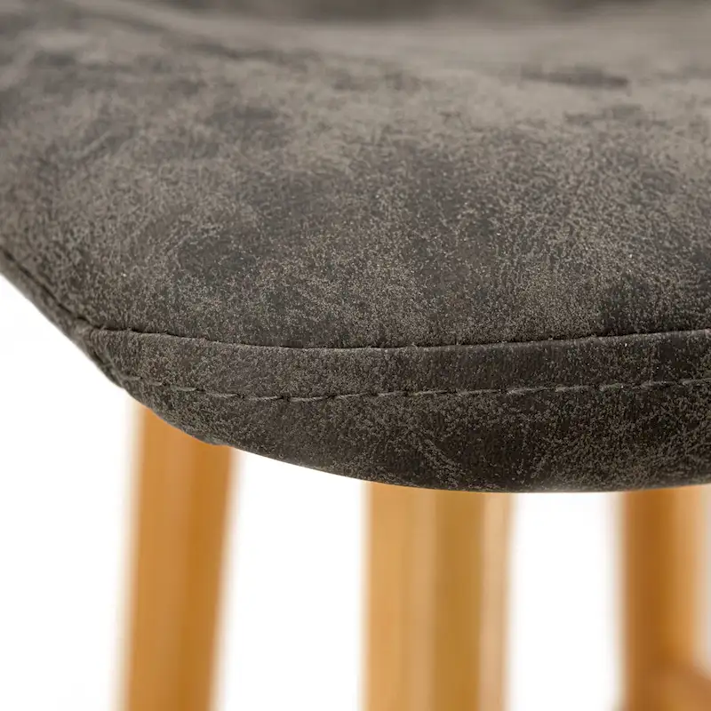 Markley Leather Dining Chair With Gold Metal Legs Modern Accent Side Chair