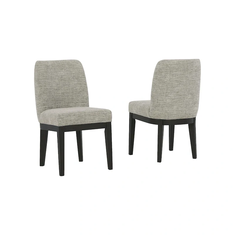 Burkhaus Dark Brown Dining Upholstered Side Chair, Set of 2 - 20.5 W x 24 D x 35.5 H