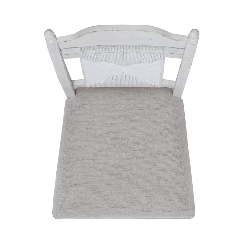 River Place Riverstone White 5 Piece Pedestal Table Set