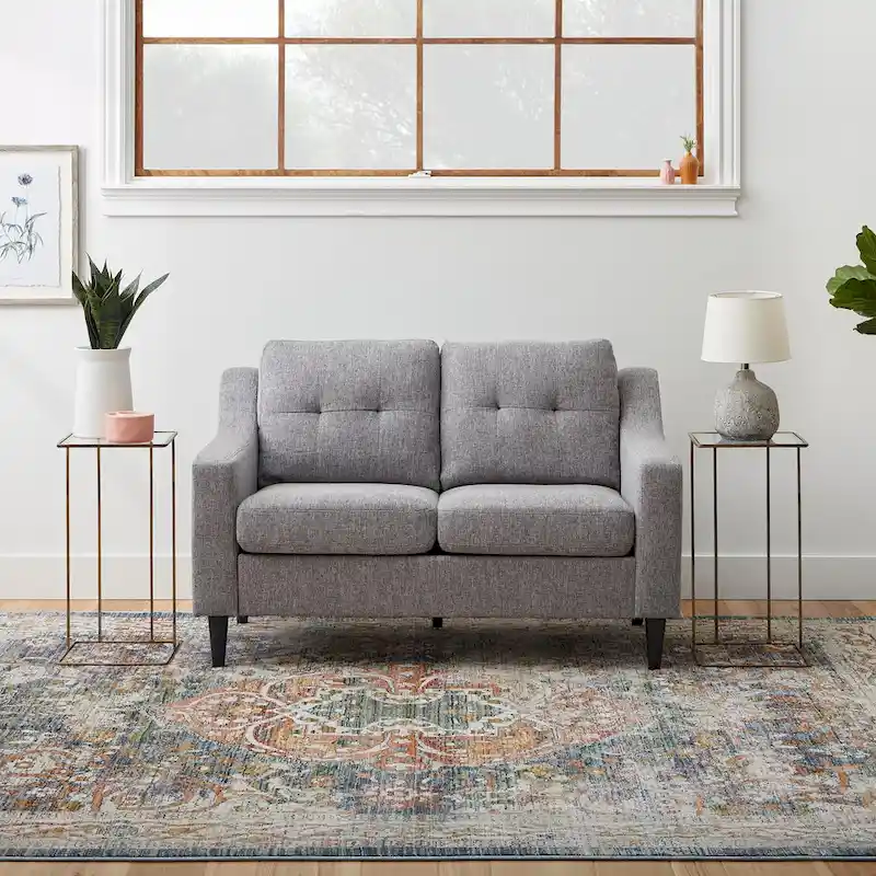 Brookside Ellen 54 Upholstered Scooped Arm Loveseat