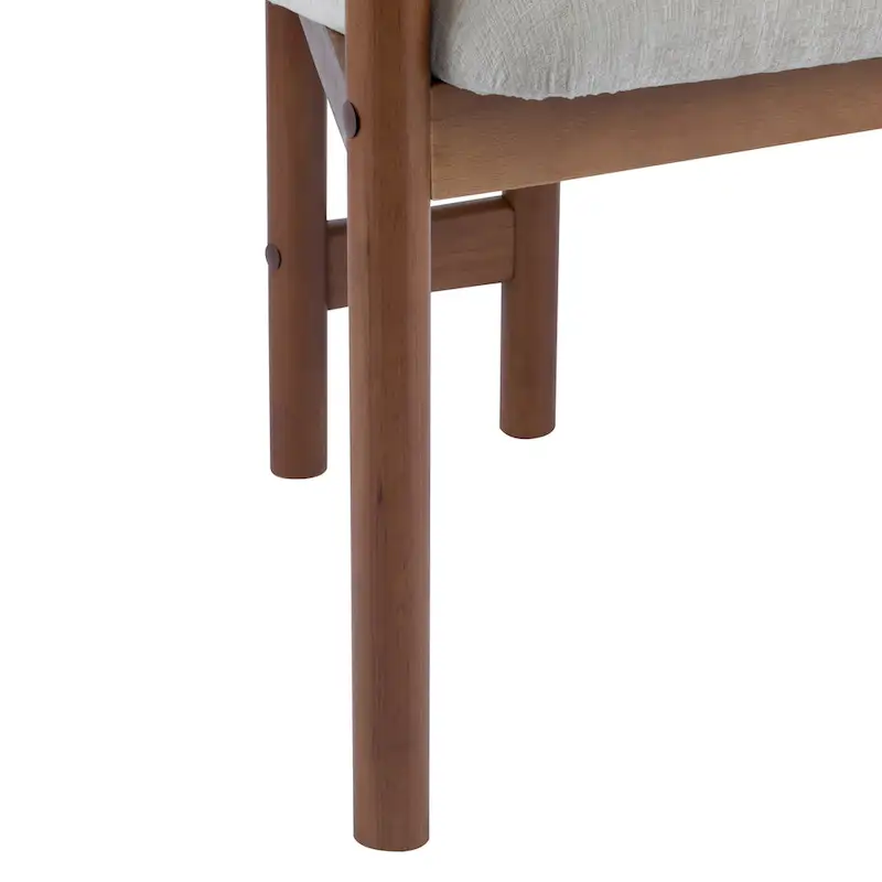 Upholstered Dining Chairs Set of 2, Side Chairs with Rubber Wood Legs, 300 LBS Weight Capacity