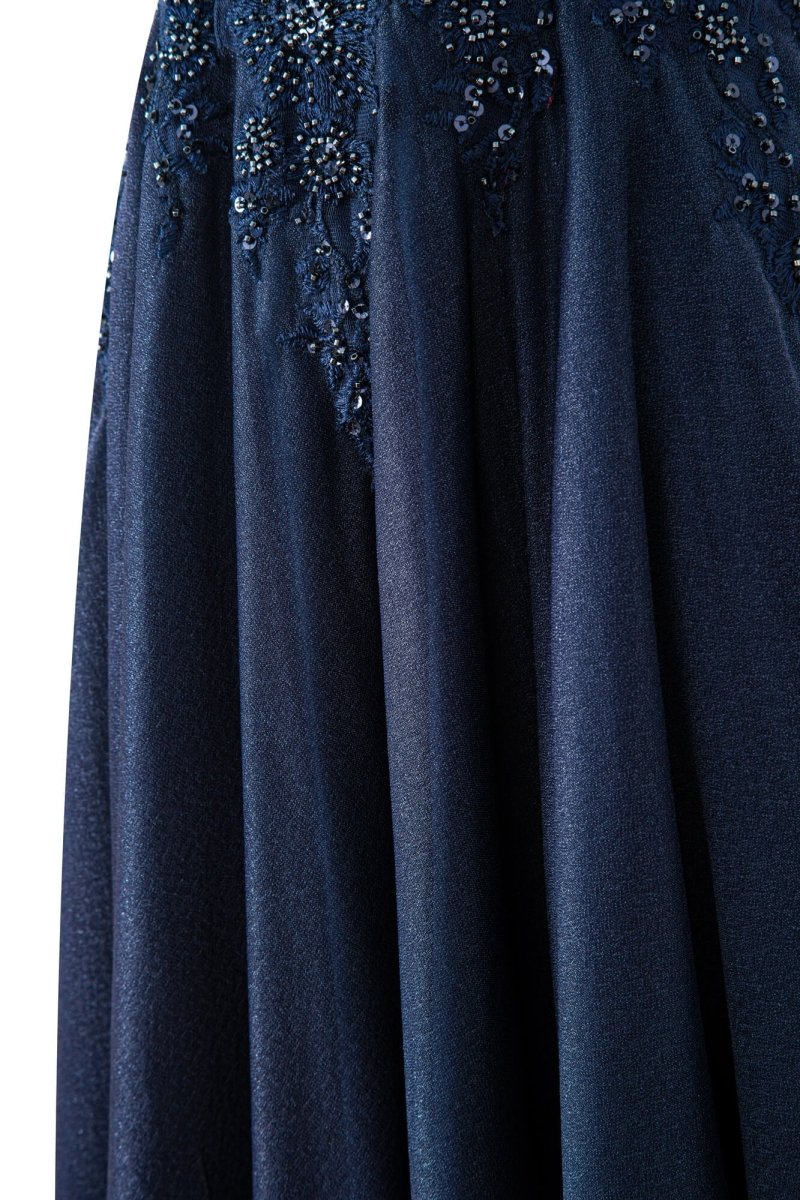 Navy Blue A-line Chiffon Short Homecoming Dress