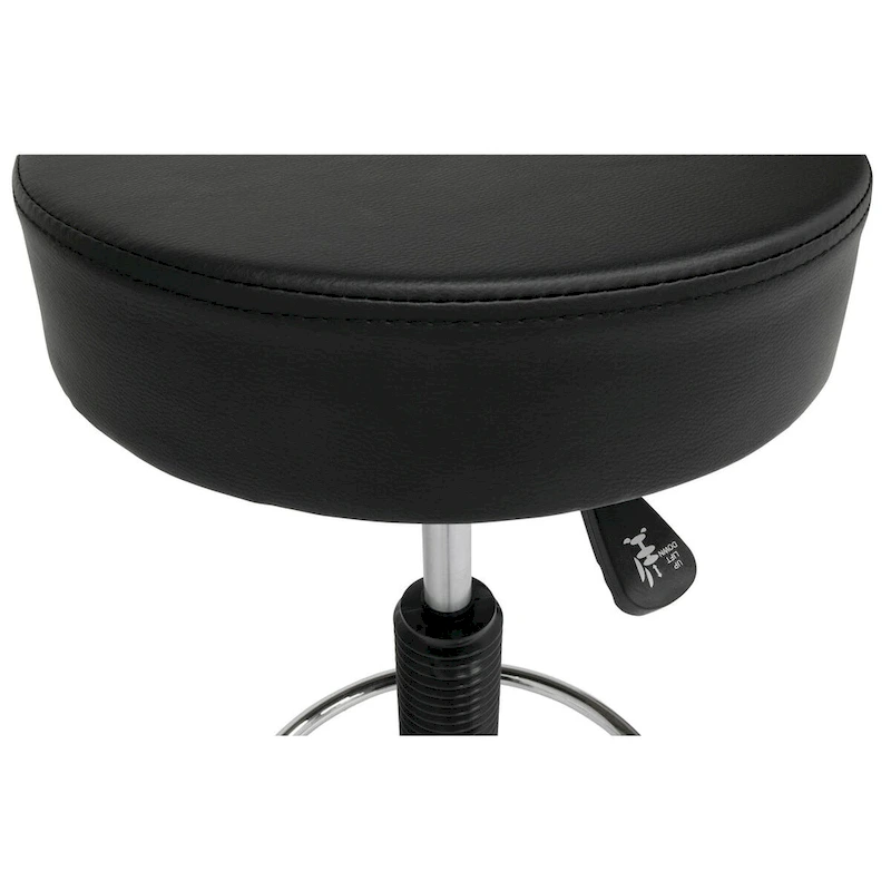 Calico Designs Padded, Rolling, Height Adjustable Stool with Footring