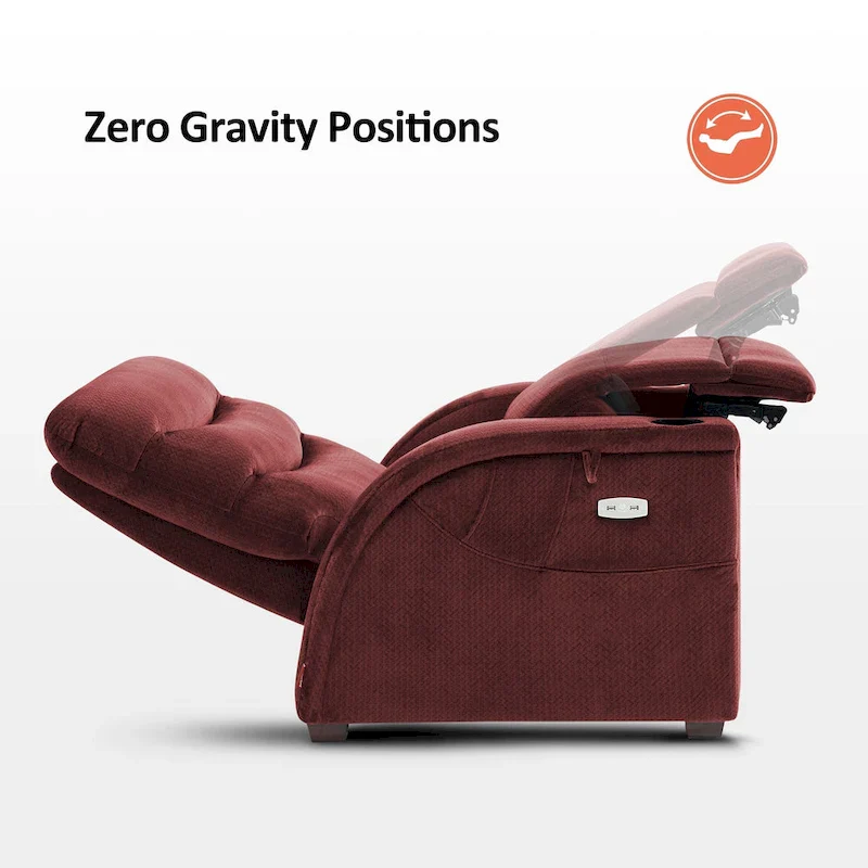 Power Zero Gravity Recliner Chair with Adjustable Headrest