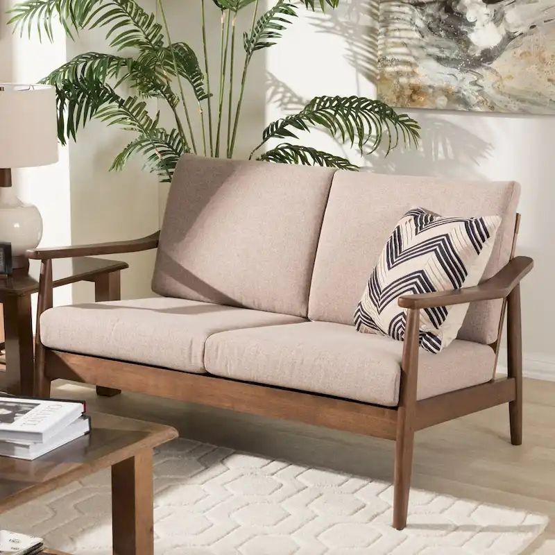 Mid-Century Loveseat by Baxton Studio